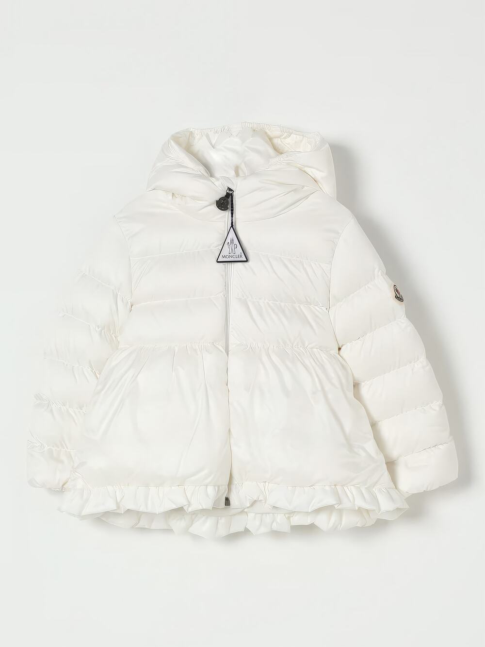 Moncler Enfant Odile White Hooded Down Jacket Baby Girls 3-6M NWT